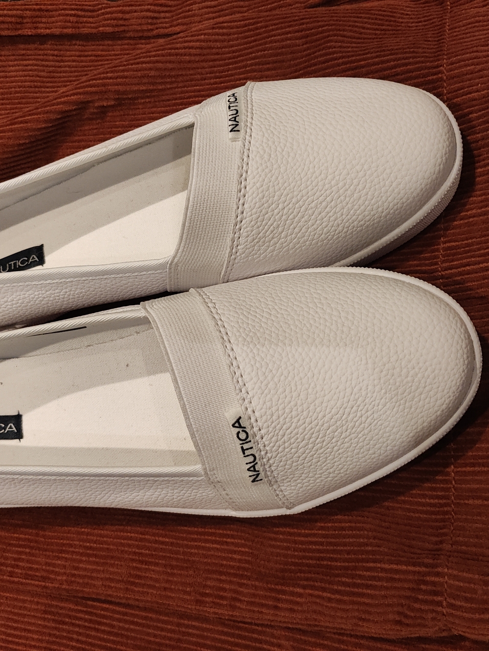 Nautica Women’s White Slip-On Loafers 9.5